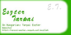 eszter tarpai business card